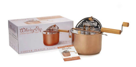 COPPER PLATED STAINLESS STEEL WHIRLEY-POP POPCORN MAKER