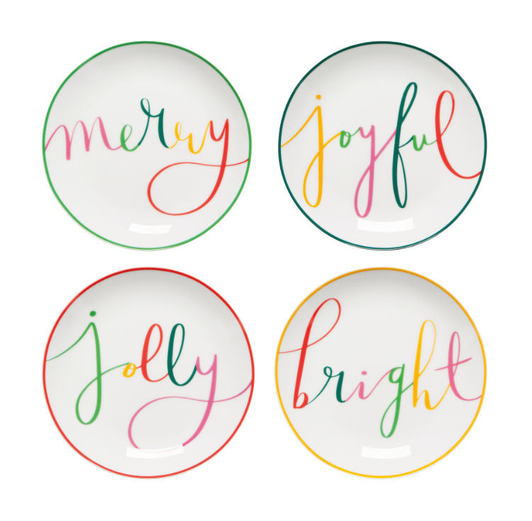 Appie Plates Merry Every 4/set – Kitchen Store at Allen & Petersen