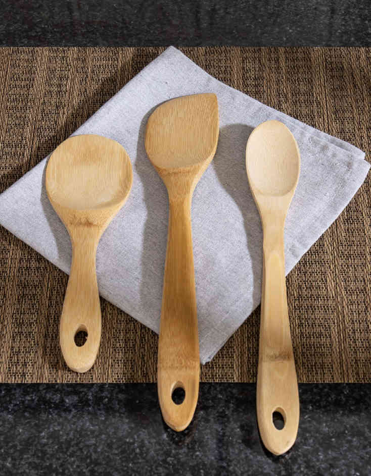 3 pc Bamboo Wok Utensil Set – Kitchen Store at Allen & Petersen