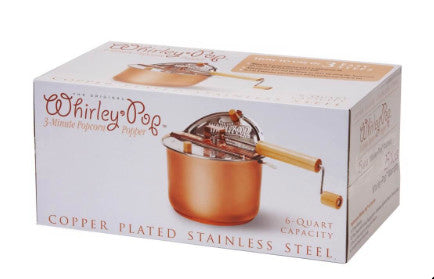 COPPER PLATED STAINLESS STEEL WHIRLEY-POP POPCORN MAKER
